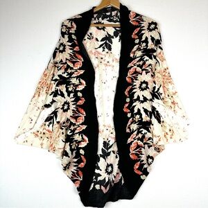 Roffe Floral Oversized Flowy Shrug Cardigan